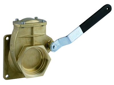 Lever gate valve with 1 flange